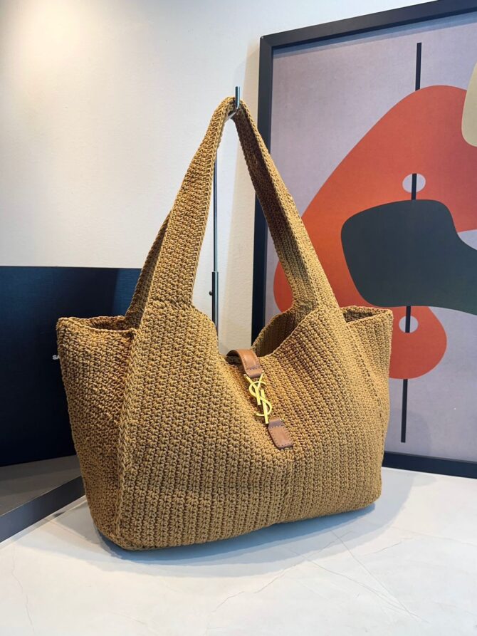 Bolsa YSL Bea 5 Á 7 Em Cordão e Couro - Imagem 5