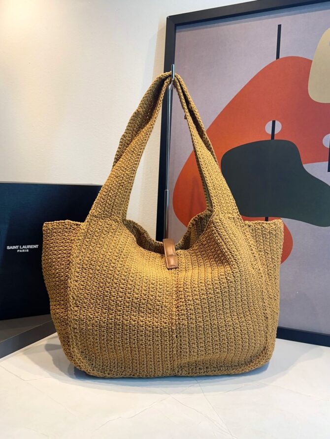 Bolsa YSL Bea 5 Á 7 Em Cordão e Couro - Imagem 7