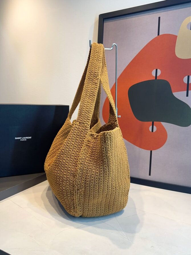 Bolsa YSL Bea 5 Á 7 Em Cordão e Couro - Imagem 8