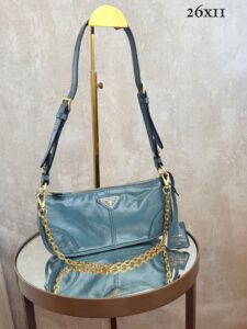 Bolsa Prada Re-Edition Média -Azul