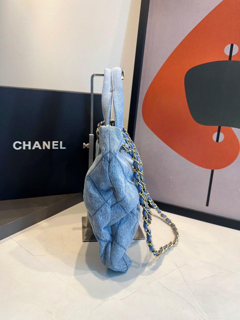 Bolsa Chanel De Laço Jeans - Imagem 5