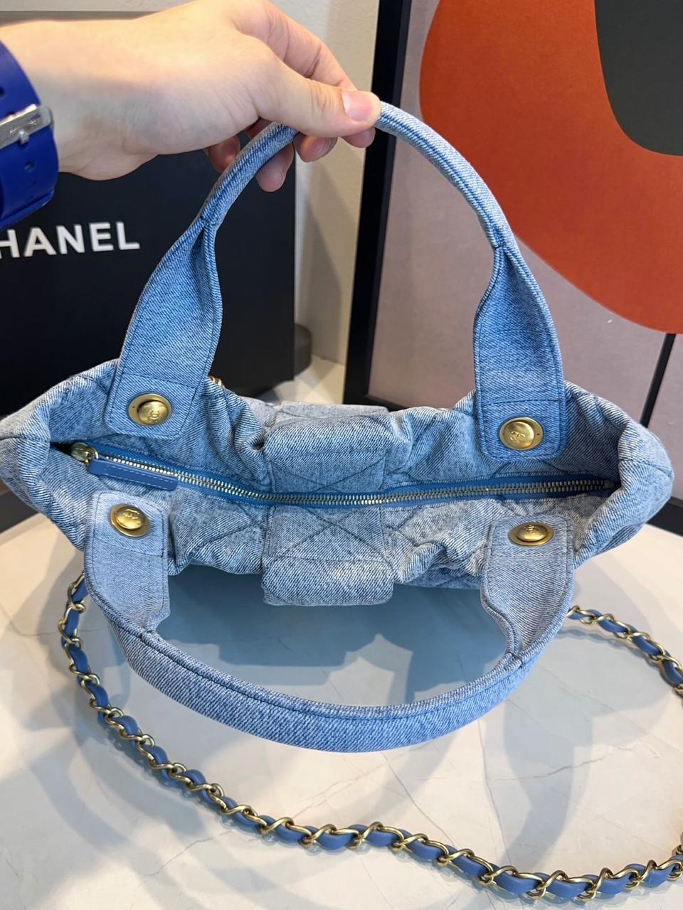 Bolsa Chanel De Laço Jeans - Imagem 7