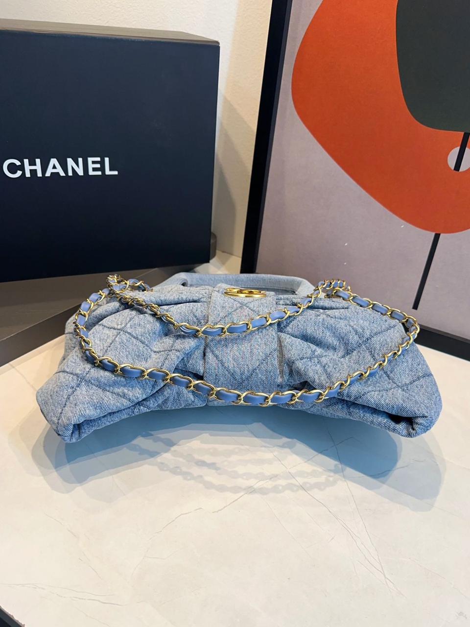 Bolsa Chanel De Laço Jeans - Imagem 9