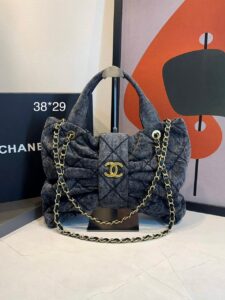 Bolsa Chanel De Laço Jeans- Escuro Jeans