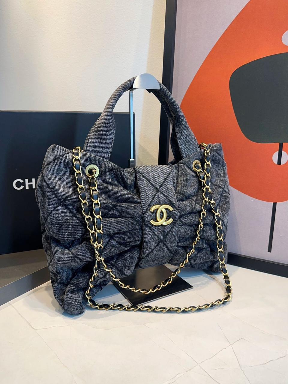 Bolsa Chanel De Laço Jeans - Imagem 11