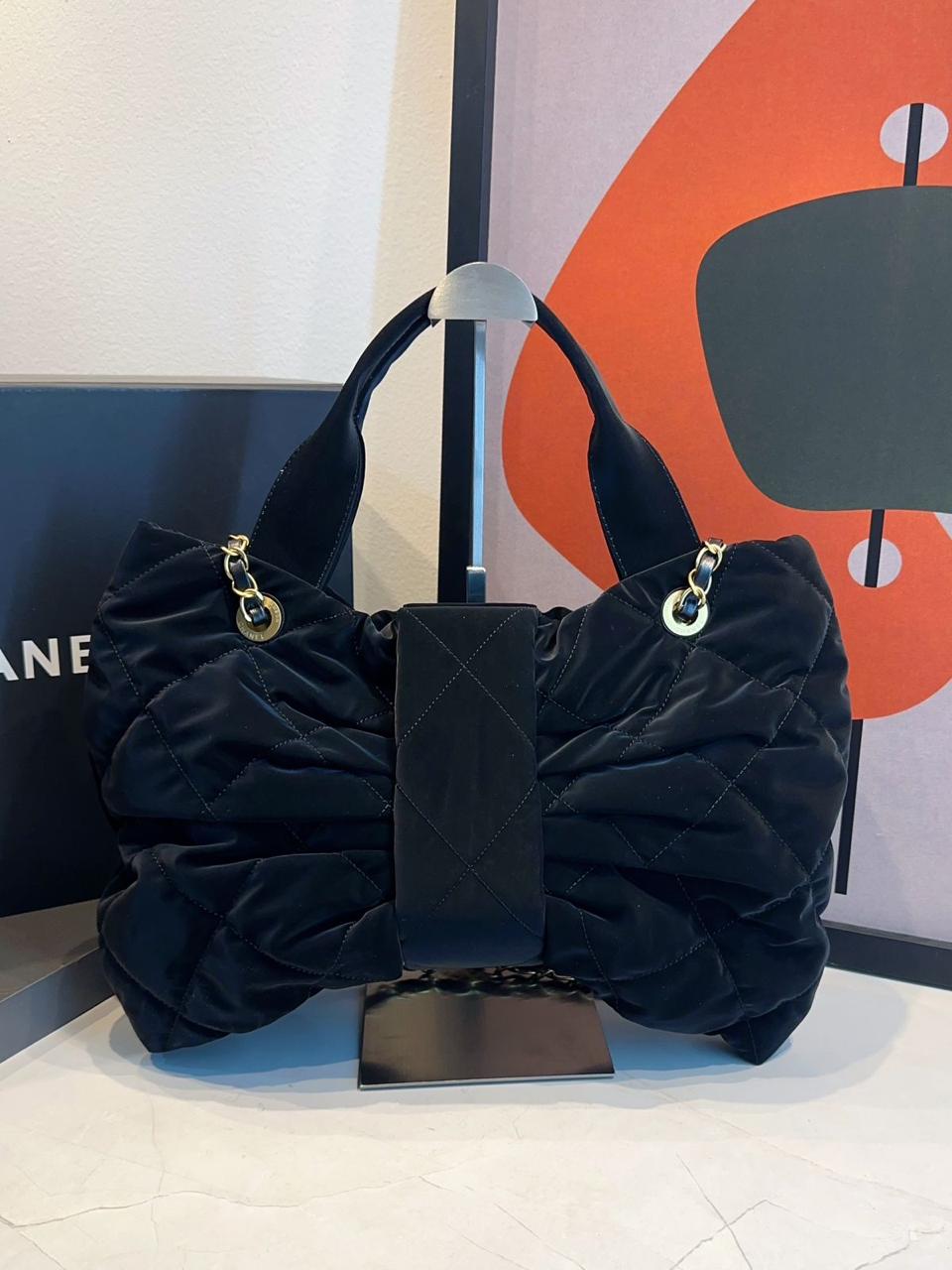 Bolsa Chanel De Laço Veludo - Imagem 5