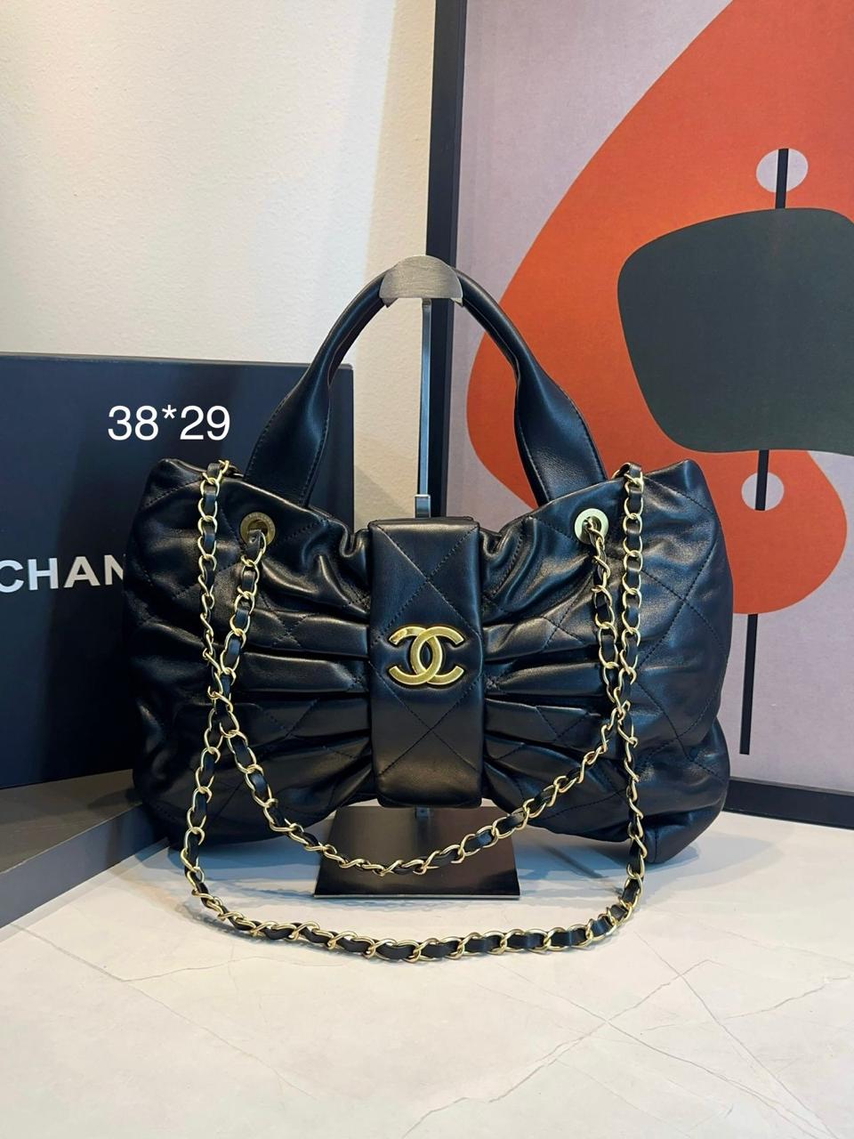 Bolsa Chanel De Laço Couro Média