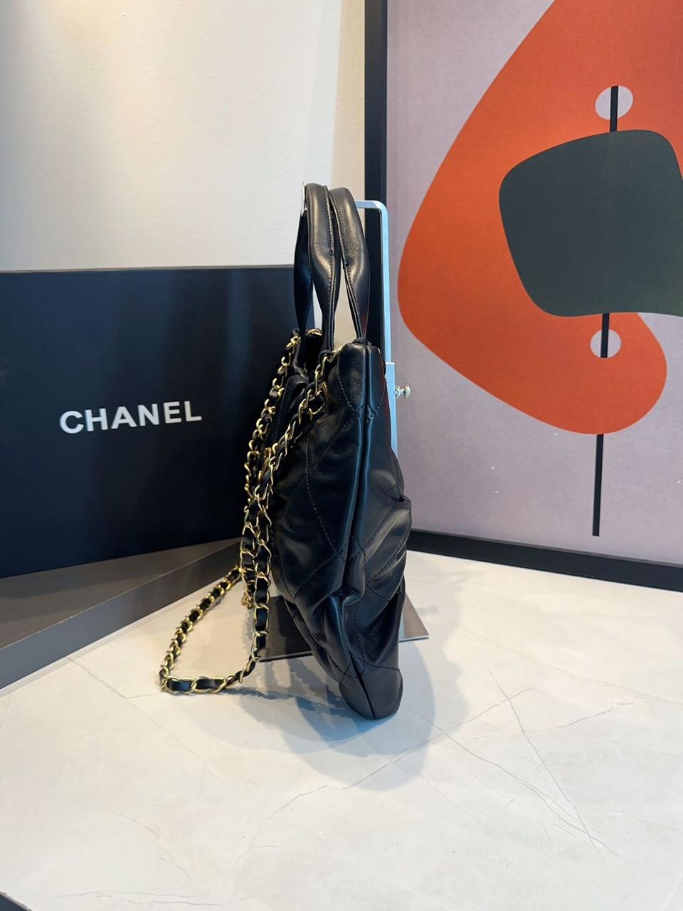 Bolsa Chanel De Laço Couro Média - Imagem 5