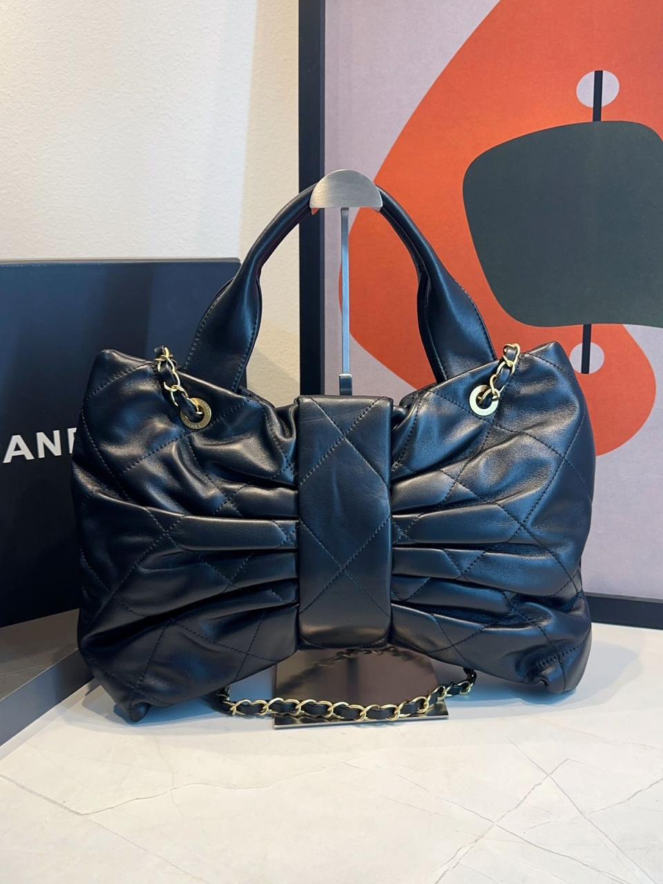 Bolsa Chanel De Laço Couro Média - Imagem 6