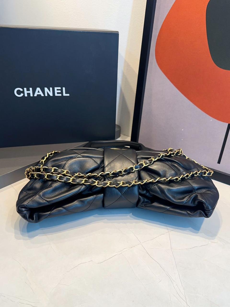 Bolsa Chanel De Laço Couro Média - Imagem 7
