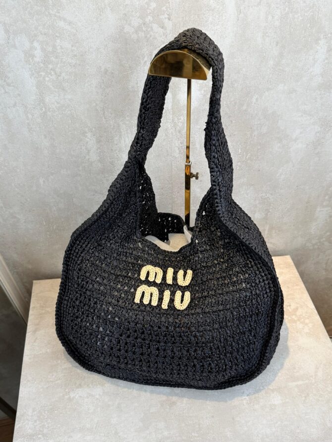 Bolsa Miu Miu Hobo Ráfia - Imagem 2