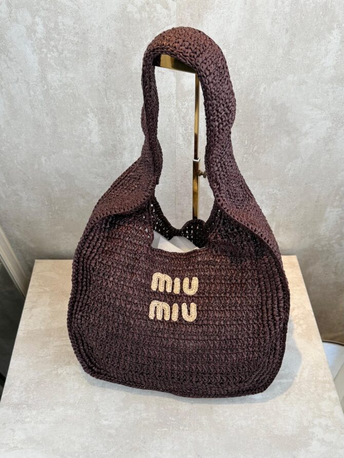 Bolsa Miu Miu Hobo Ráfia