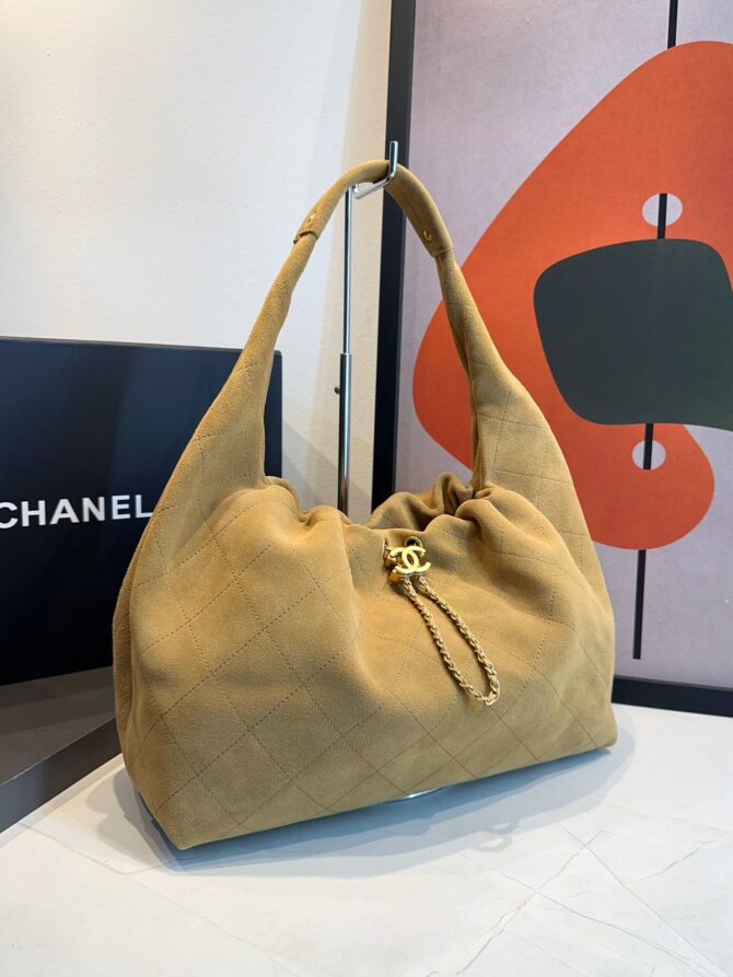 Bolsa Chanel Hobo 25 pequena Camurça - Imagem 5