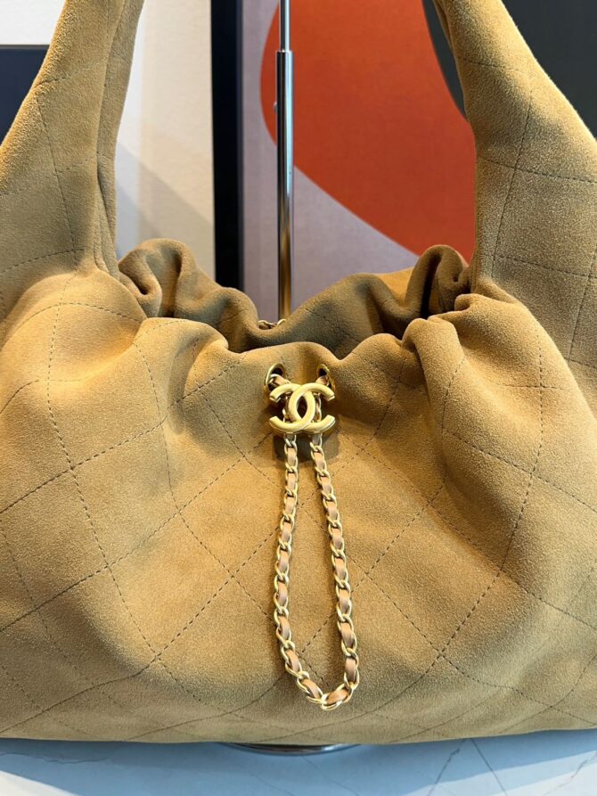 Bolsa Chanel Hobo 25 pequena Camurça - Imagem 7