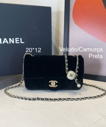 Bolsa Chanel Flap Bag Mini Veludo