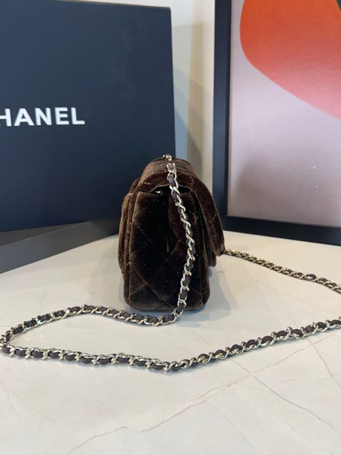 Bolsa Chanel Flap Bag Mini Veludo - Imagem 14