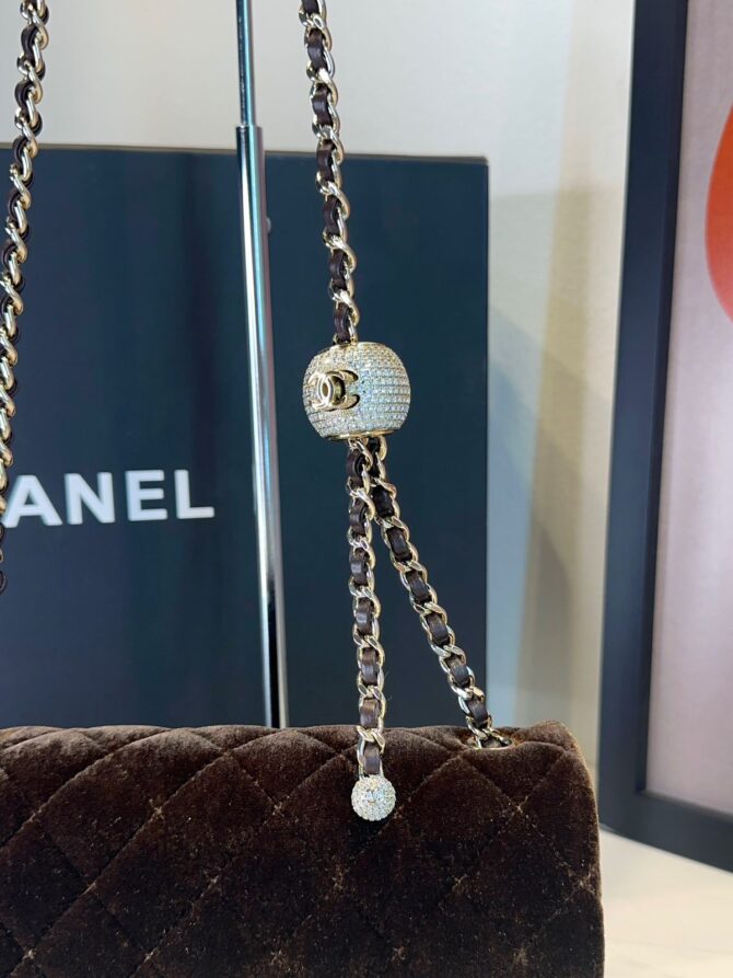 Bolsa Chanel Flap Bag Mini Veludo - Imagem 18