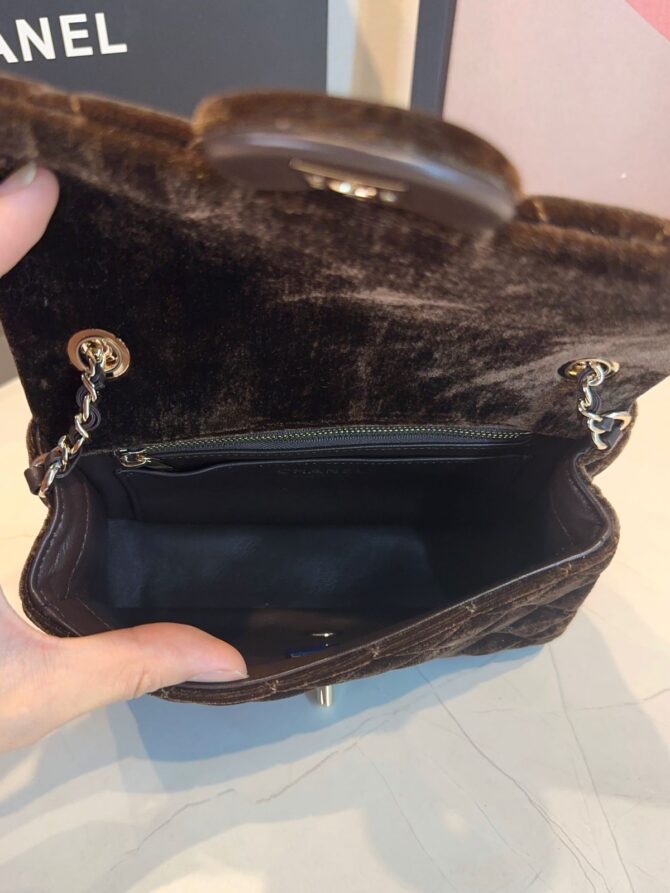 Bolsa Chanel Flap Bag Mini Veludo - Imagem 20