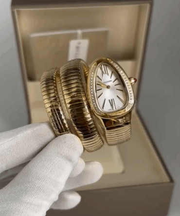 Relógio BV Serpente Duas Voltas com Pedras