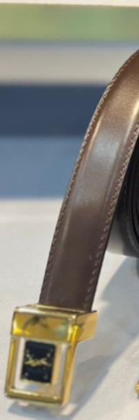 Cinto YSL LA 66 Couro