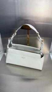 Bolsa Prada Enchainé Couro- Branco