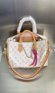 Bolsa LV Speedy Soft Lucky 30- Off White/DOurado
