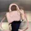 Bolsa LV Nano Speedy Couro-Rosa/Dourado