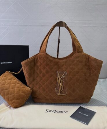 Bolsa Saint Laurent Icare Média Camurça