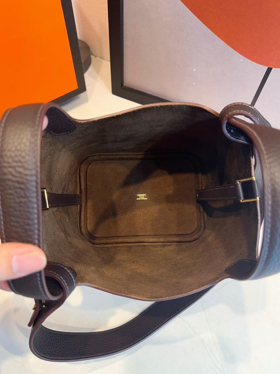 Bolsa Hermes Picotin Lock 18 Camurça - Imagem 9