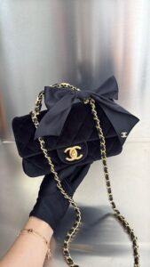 Bolsa Chanel Mini Flap Tweed -Preto 