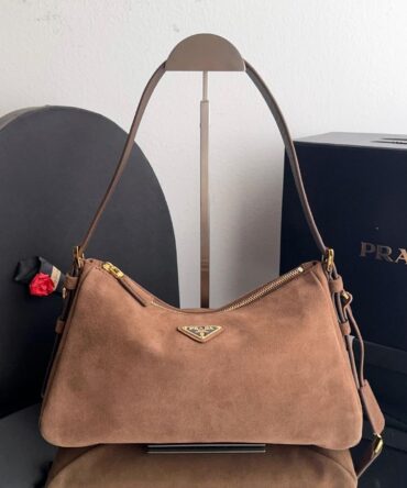 Bolsa Prada Aimée Média Em Camurça