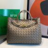 Bolsa Bottega Veneta Andiamo Média-Cinza Argila