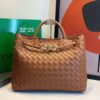 Bolsa Bottega Veneta Andiamo Média-Caramelo