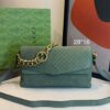 Bolsa Gucci Ombro Com Corrente Camurça-Verde
