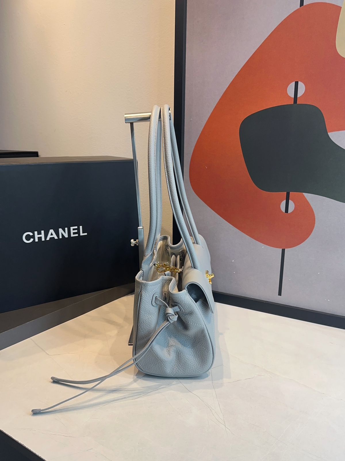 Bolsa Chanel Pequena Granulado - Imagem 5