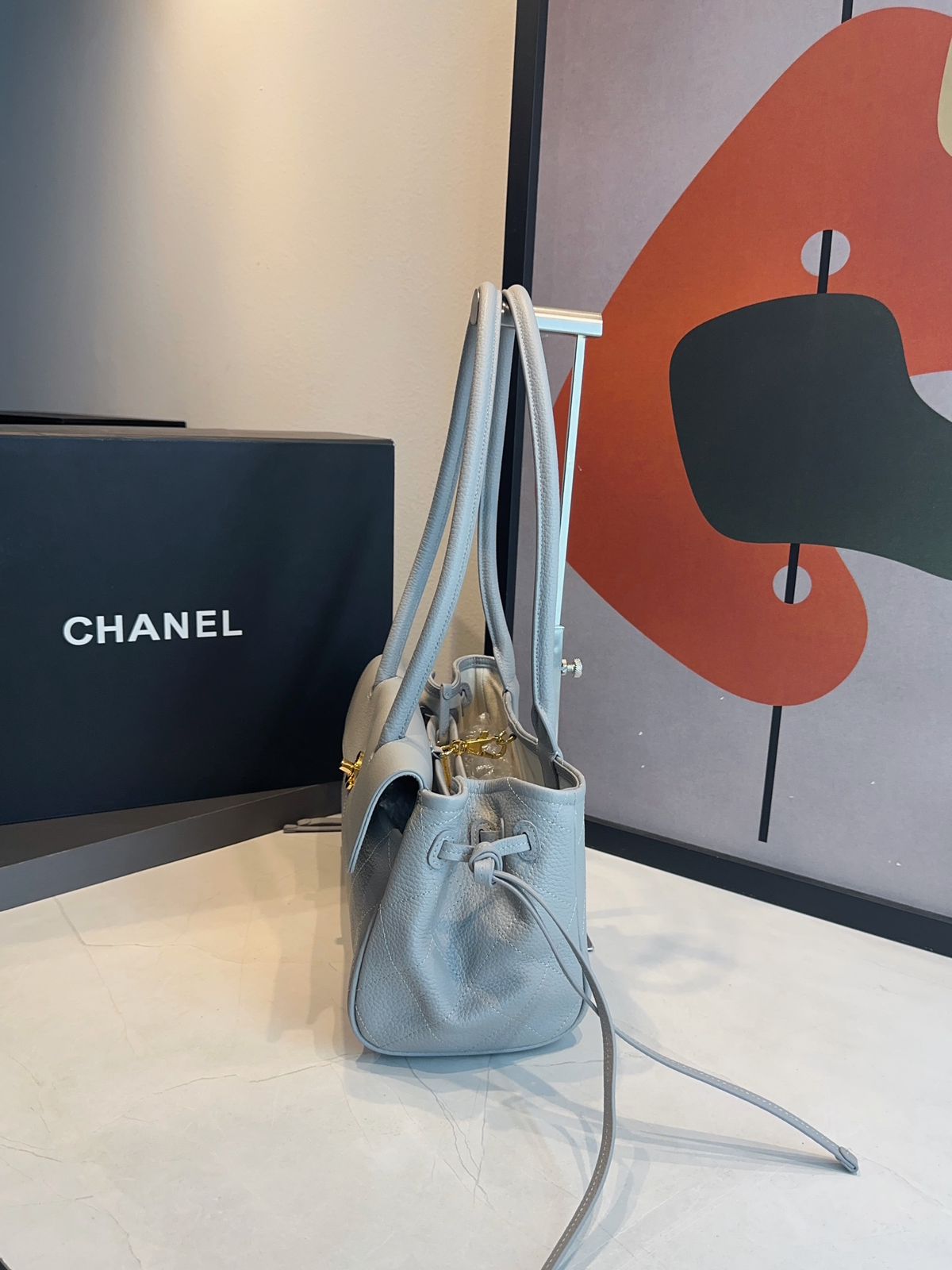 Bolsa Chanel Pequena Granulado - Imagem 9