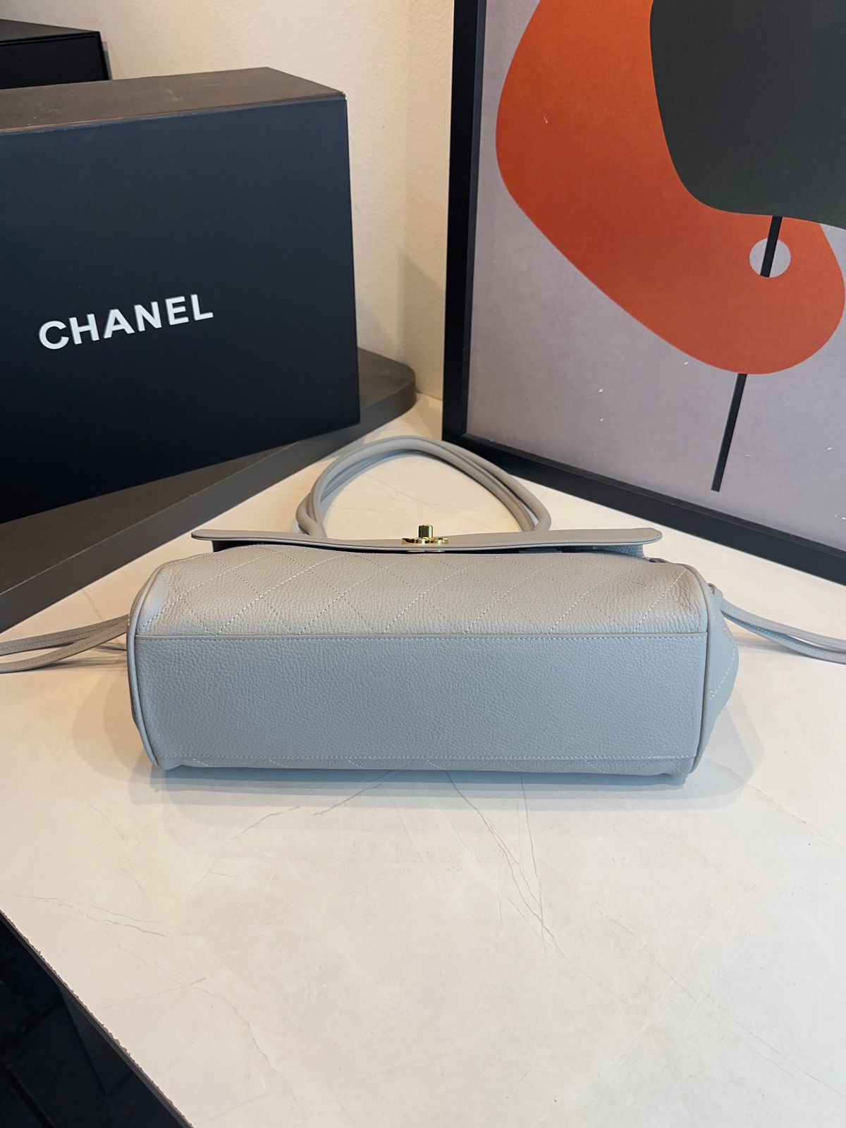Bolsa Chanel Pequena Granulado - Imagem 7