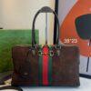Bolsa Gucci Boston Borsettoo Grande Camurça-Marrom