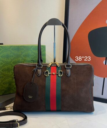 Bolsa Gucci Boston Borsettoo Grande Camurça