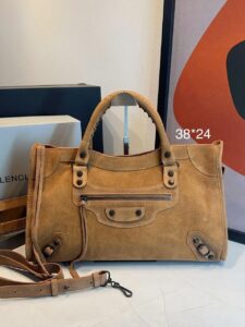 Bolsa Balenciaga Classic City Camurça-Caramelo
