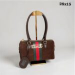 Bolsa Gucci Boston Borsettoo Média Camurça