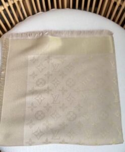 Pashimina LV Monogram Com Brilho-Bege