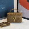Bolsa YSL Necessáire Gaby Em Camurça-Caramelo