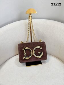 Bolsa Dolce & Gabbana Cintilante Camurça-Marrom/Café