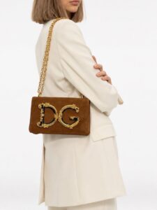 Bolsa Dolce & Gabbana Cintilante Camurça- Caramelo           