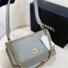 Bolsa Chanel Grande Couro -Cinza