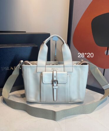 Bolsa Prada Route Média Em Couro