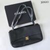 Bolsa Chanel Média Flap Souplissimo-Preta/dourada