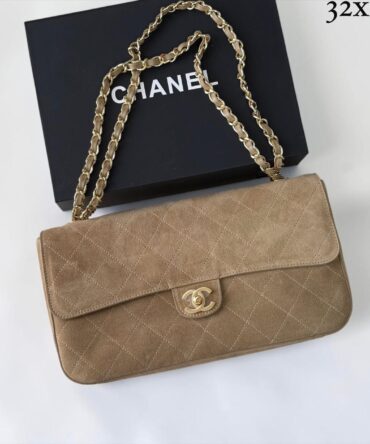 Bolsa Chanel Média Flap Souplissimo Camurça