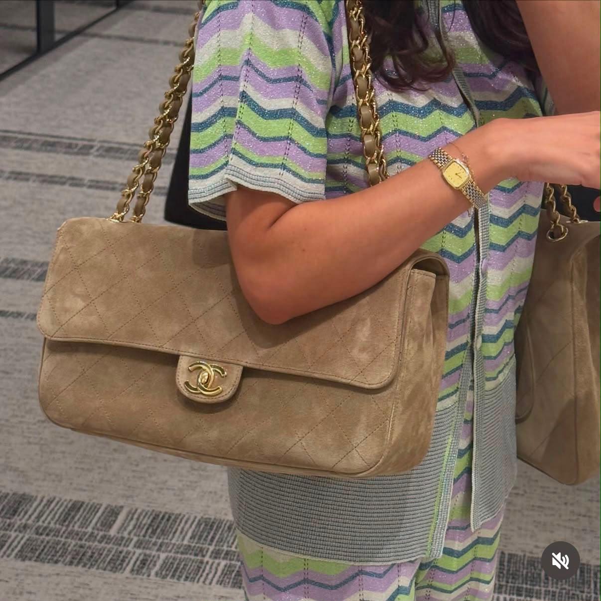 Bolsa Chanel Média Flap Souplissimo Camurça - Imagem 4